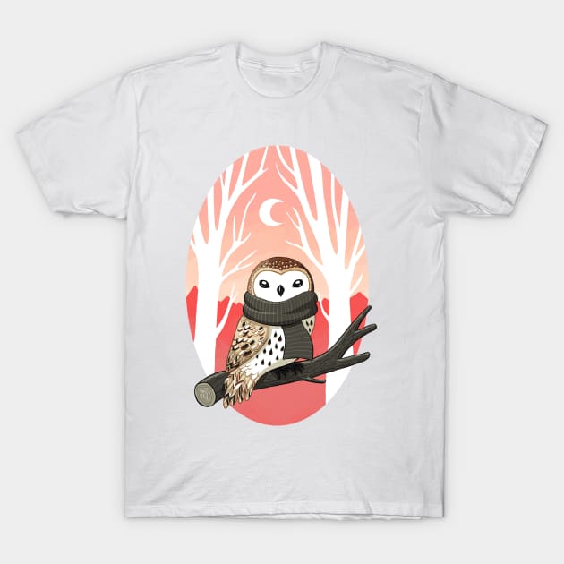 Winter Owl T-Shirt by Freeminds